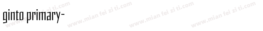 ginto primary字体转换
